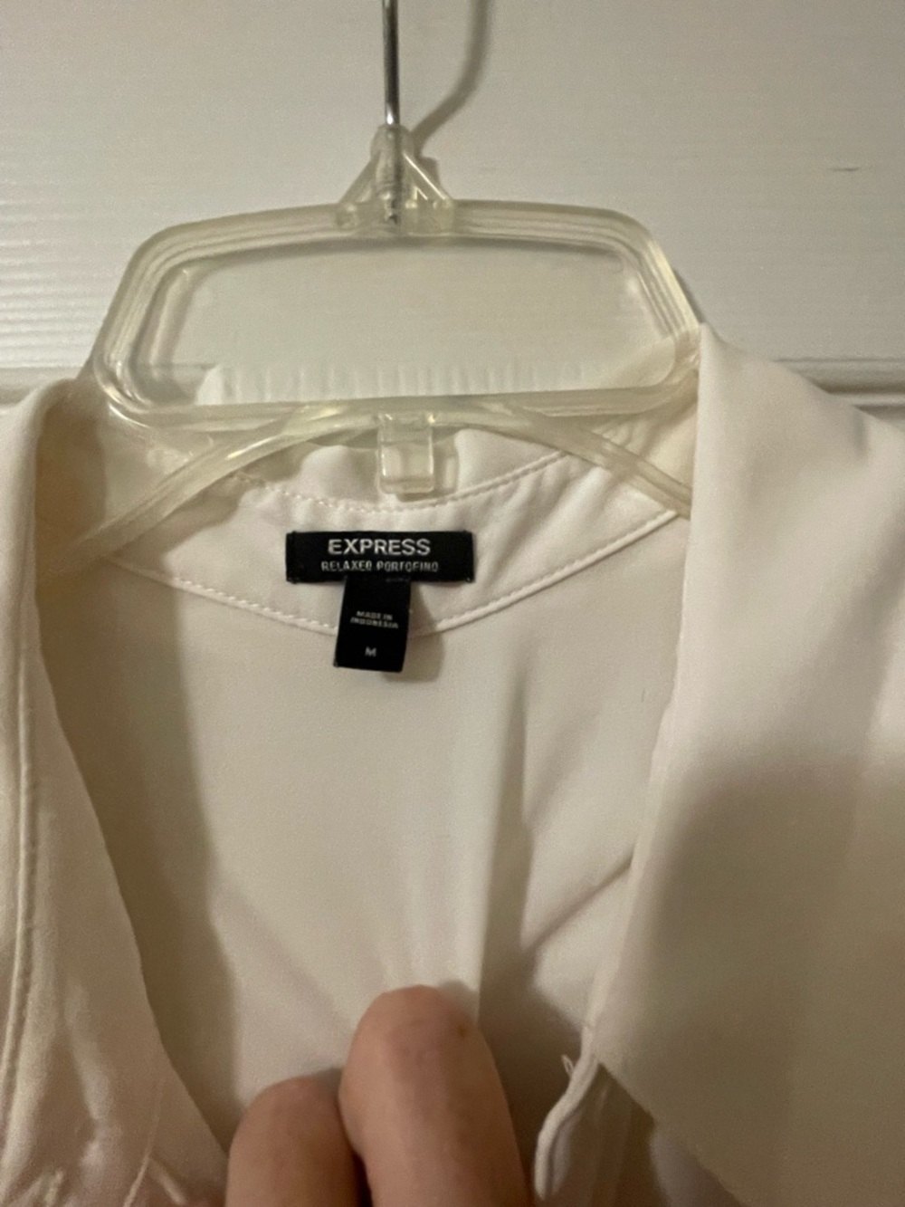 Ivory Ruffle Front Button-Up Blouse - Picture 3 of 3
